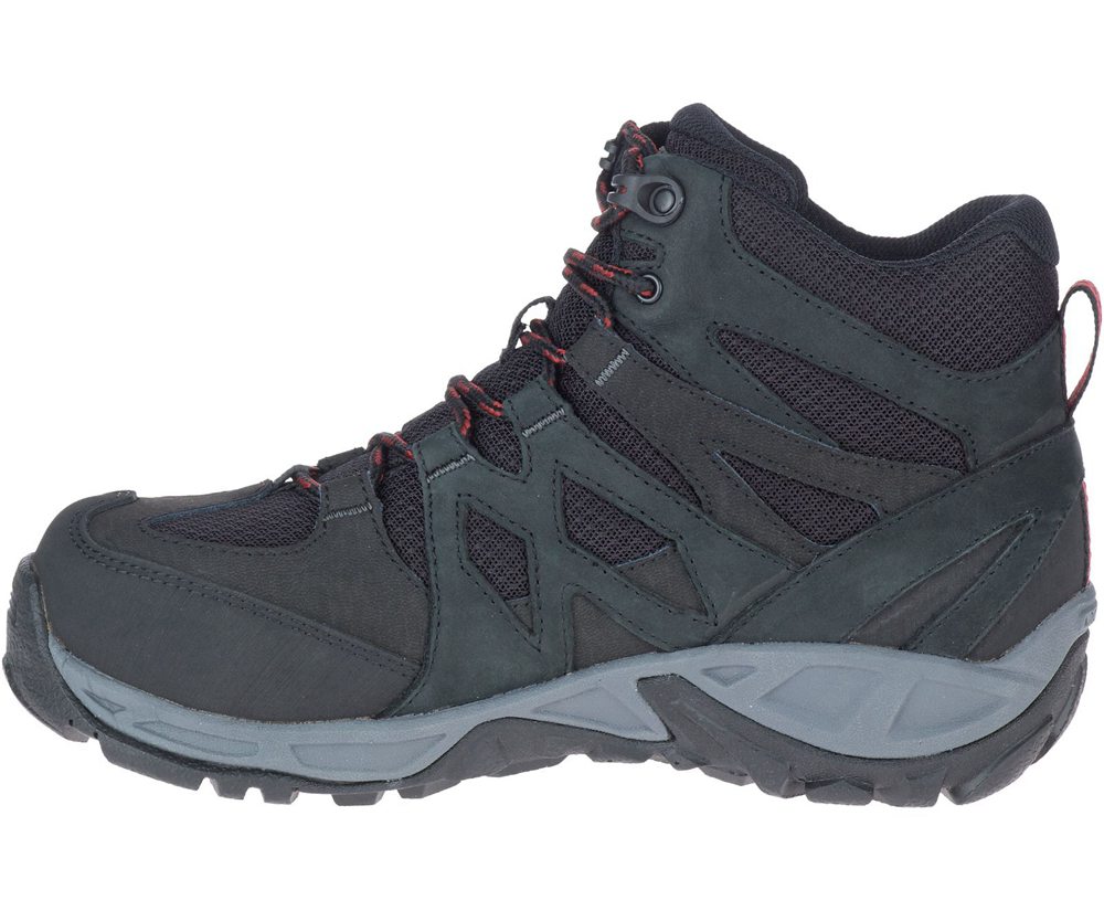 Botas Senhora - Merrell Siren Mid Waterproof Alloy Toe Work - Pretas - IBT871693